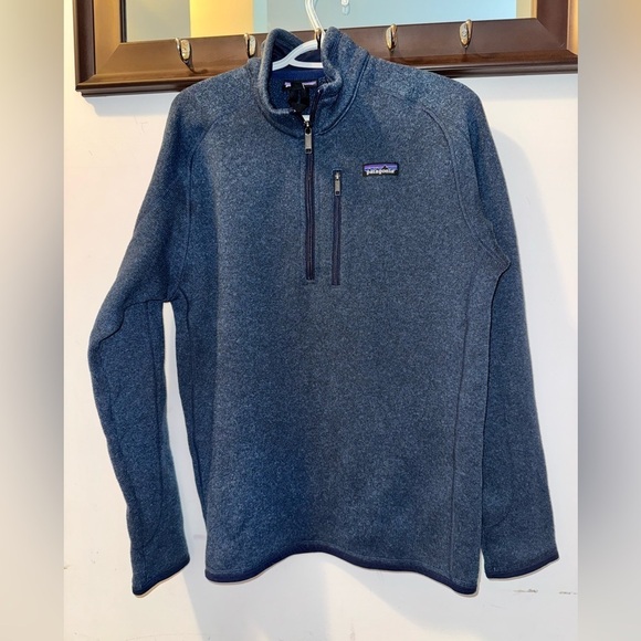 Patagonia Men’s Lightweight Better Sweater Jacket Slim Fit Navy Size Medium - Picture 1 of 7